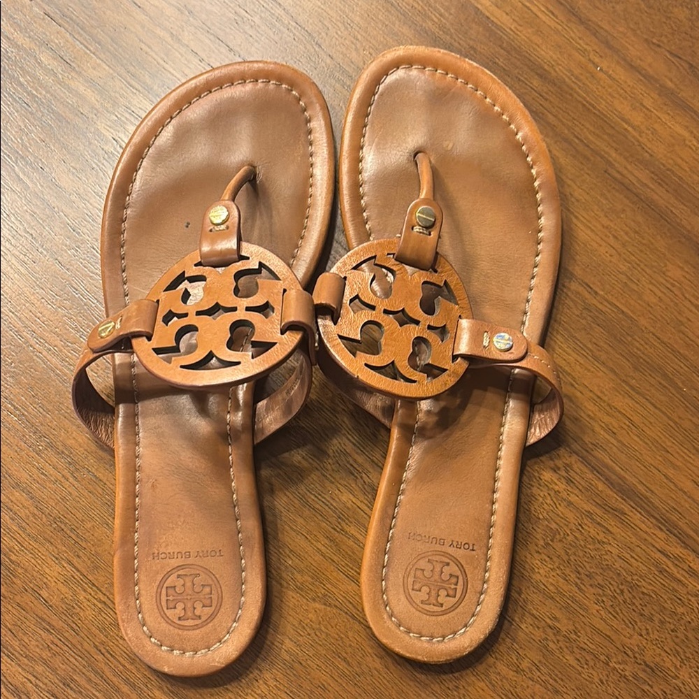 Tory Burch Tan Leather Sandals